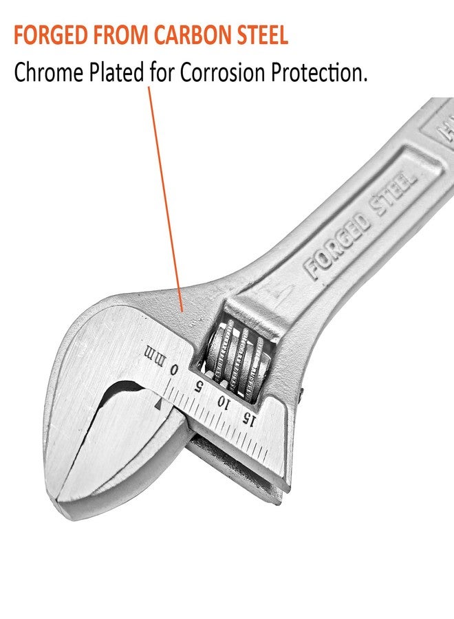 Harden 6" Adjustable C Shaped Spanner Wrench, Carbon Steel, Laser Scale - 540406 - Image 3